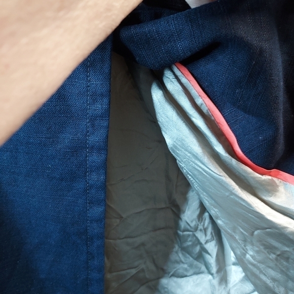 J.Crew ottoman Aubrey swing jacket closes 2 large button at neck lined navy - Picture 7 of 16